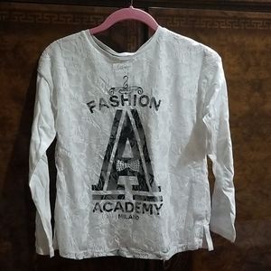 Girls long sleeve shirt white 11/12